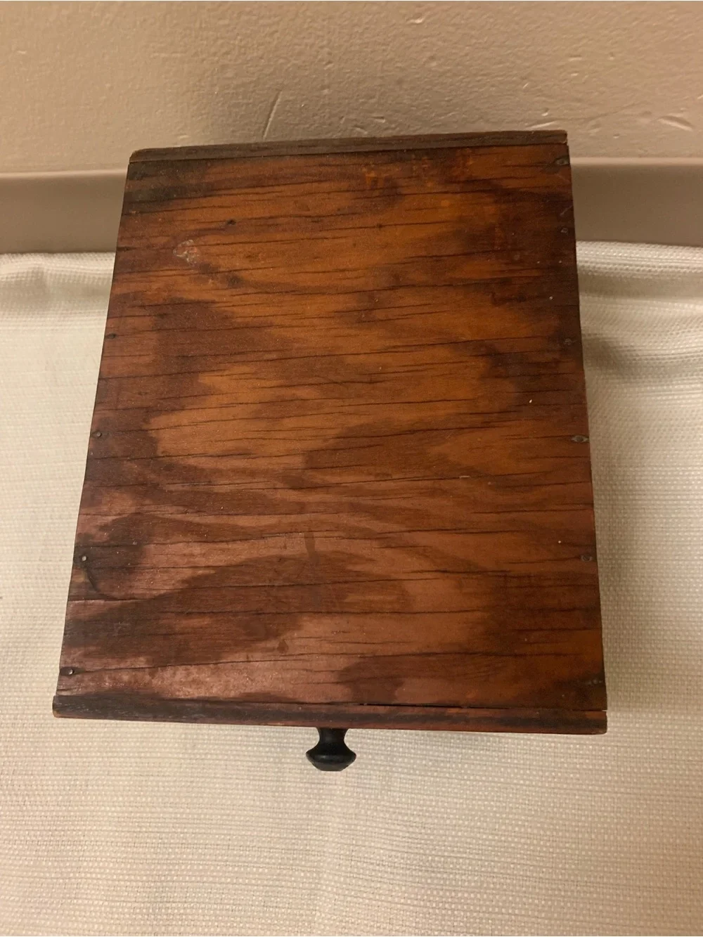 Antique Wooden Recipe/Letter Organizer Box Primitive Folk Art 8 Slots Farmhouse